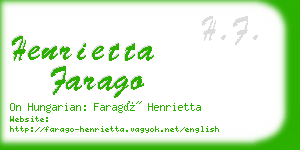 henrietta farago business card